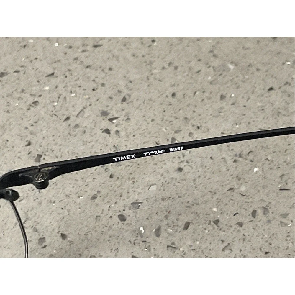 TIMEX TMX WARP Black Rectangular Eyeglasses Frames ONLY 49-18 140 READ Full Rim